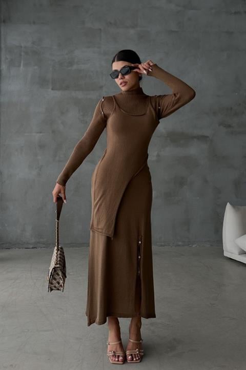 Dasha Button Detailed Midi Suit 9475-23