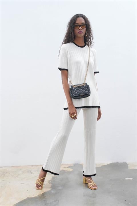 Dex Knitted T-Shirt and Trousers Double Set 9927