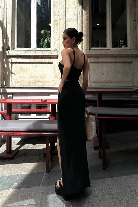 Elena Slit Detail Crop Set 9834