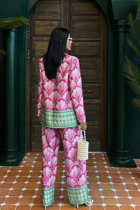 Ethnic Pattern Chanel Satin Suit 10028