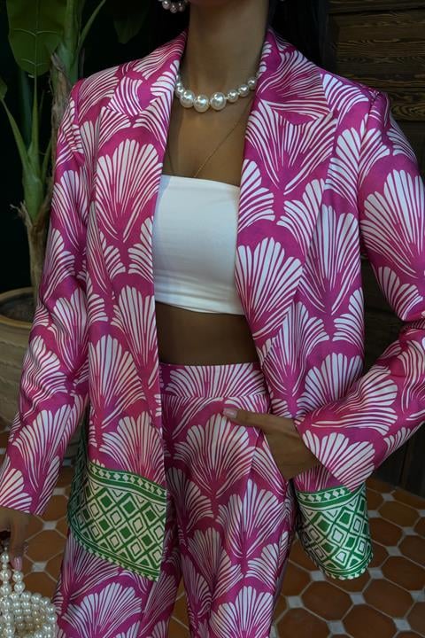 Ethnic Pattern Chanel Satin Suit 10028