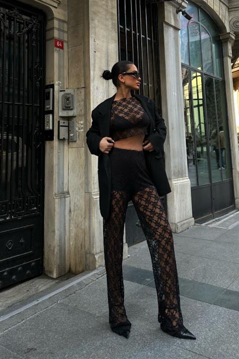 Evelyne Crop Lace Set 9751-08