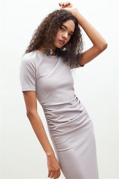 Fancy Gathered Midi Dress 2695-8