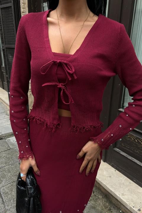 Ferry Pearl Detailed Triple Suit 9879