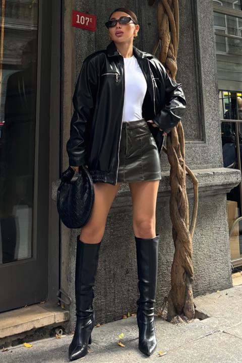 Florie Faux Leather Jacket 6108
