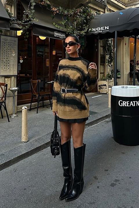 Transition Detailed Raised Sweater 1346