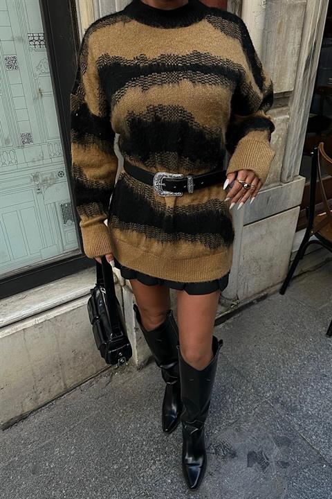 Transition Detailed Raised Sweater 1346