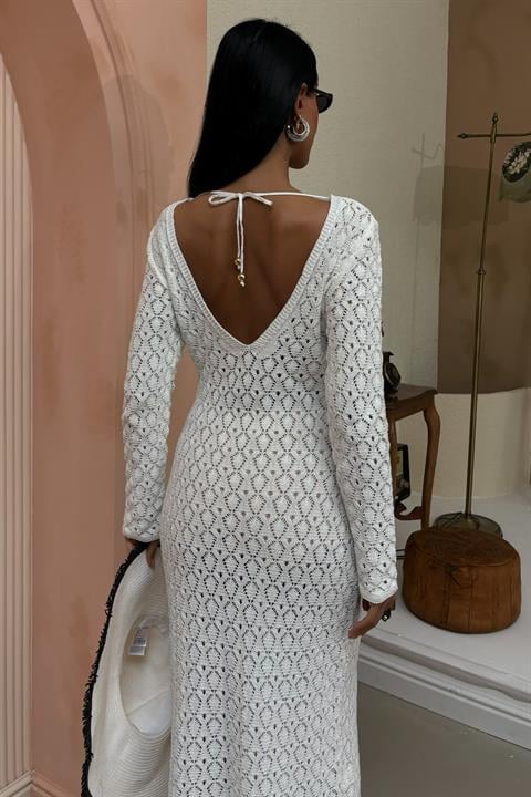 Chest Accessory and Windowed Knit Dress 2852