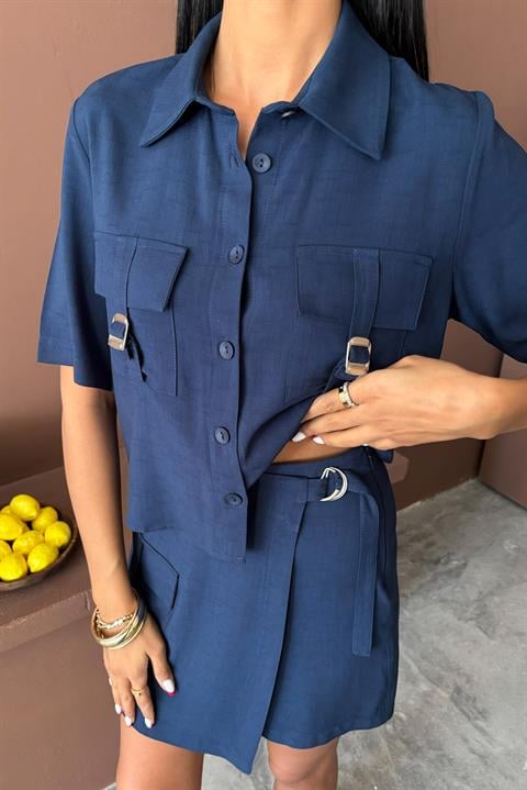 Shirt Shorts Skirt Viscose Linen Suit 10162