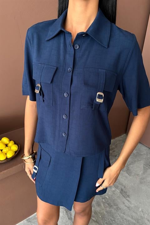 Shirt Shorts Skirt Viscose Linen Suit 10162