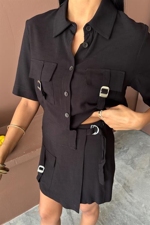 Shirt Shorts Skirt Viscose Linen Suit 10162