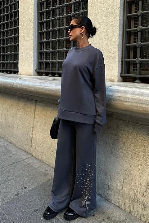 Silver Stone Woven Oversize Suit 9986