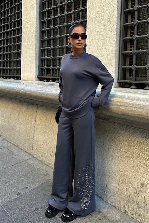 Silver Stone Woven Oversize Suit 9986