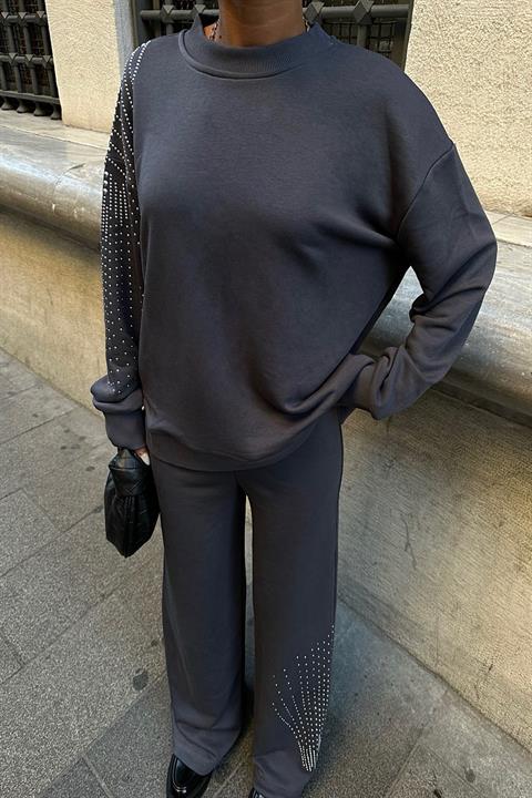 Silver Stone Woven Oversize Suit 9986