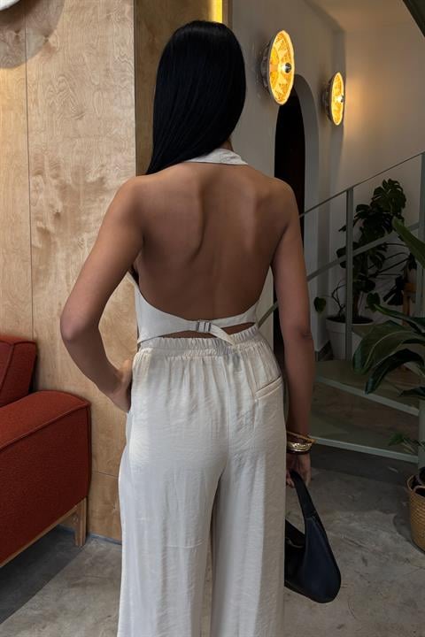 Halter Neck Vest Modal Suit 10144