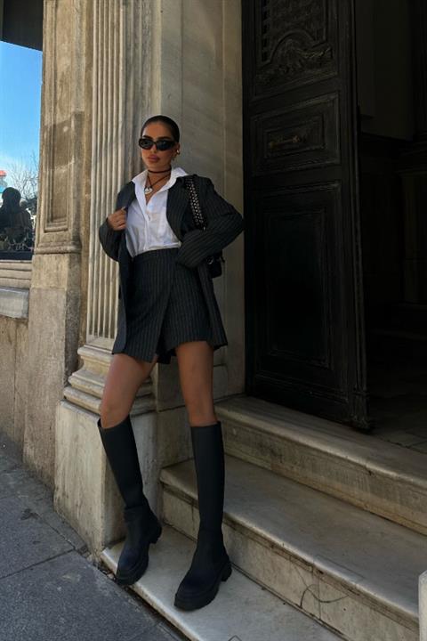 Jerry Striped Suit with Shorts and Skirt 9691-24