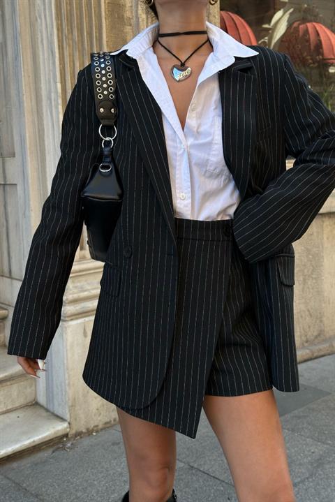 Jerry Striped Suit with Shorts and Skirt 9691-24