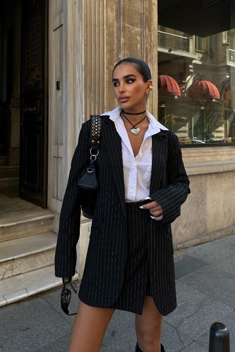 Jerry Striped Suit with Shorts and Skirt 9691-24