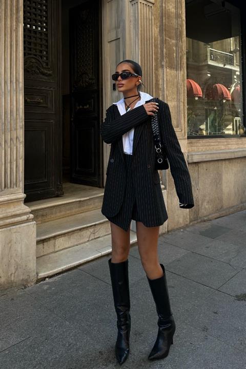 Jerry Striped Suit with Shorts and Skirt 9691-24