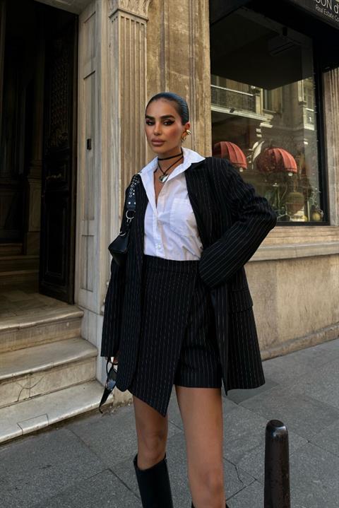 Jerry Striped Suit with Shorts and Skirt 9691-24