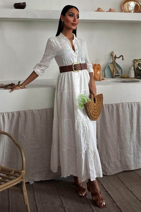 Kimberly Scalloped Long Dress 2442-08