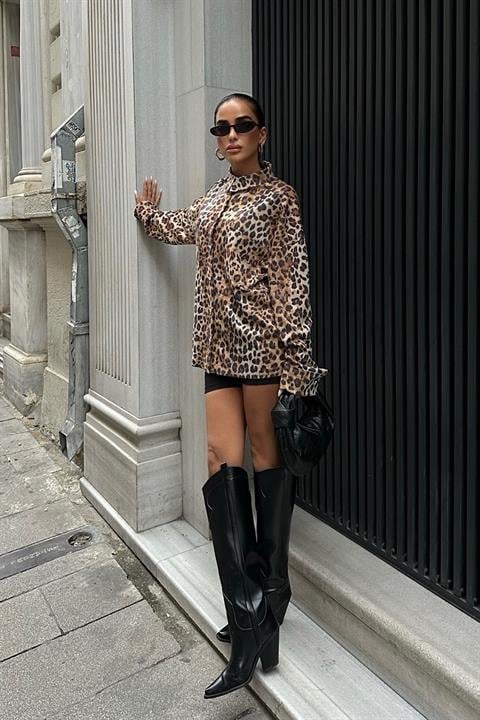 Klohe Leopard Patterned Shirt 3400