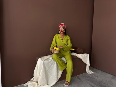 Double Breasted Model Classic Trousers Linen Suit 10191