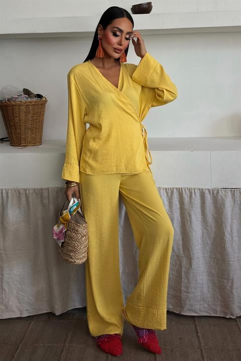 Double Breasted Model Classic Trousers Linen Suit 10191
