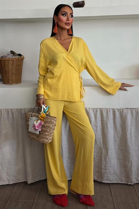 Double Breasted Model Classic Trousers Linen Suit 10191