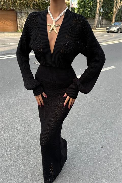 Laura Deep Low-cut Crochet Dress 2712-0025