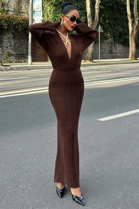 Laura Deep Low-cut Crochet Dress 2712-0025