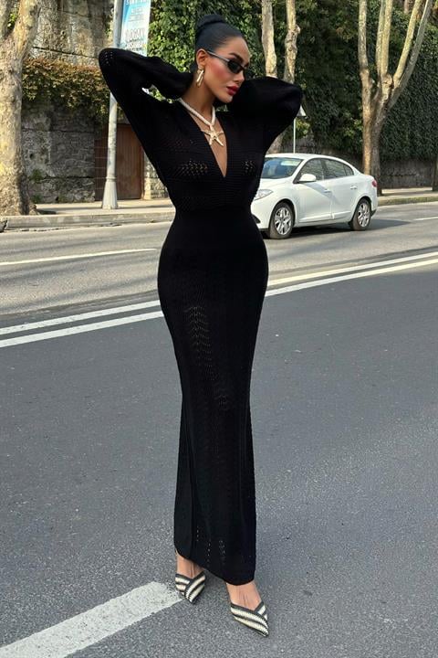 Laura Deep Low-cut Crochet Dress 2712-0025