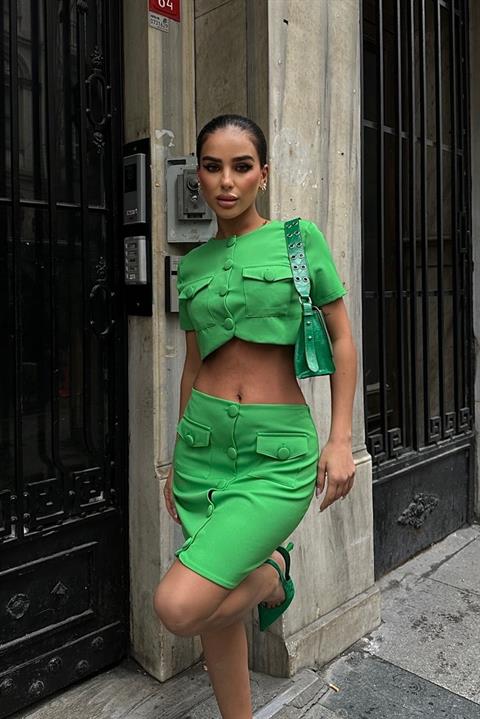 Liatris Crop Jacket Set 9389-10