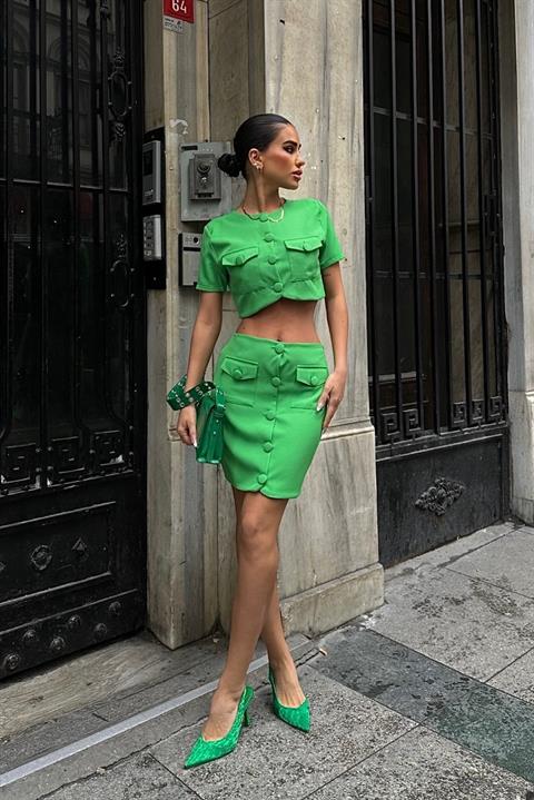 Liatris Crop Jacket Set 9389-10