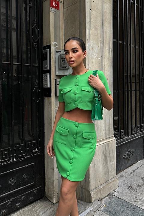 Liatris Crop Jacket Set 9389-10