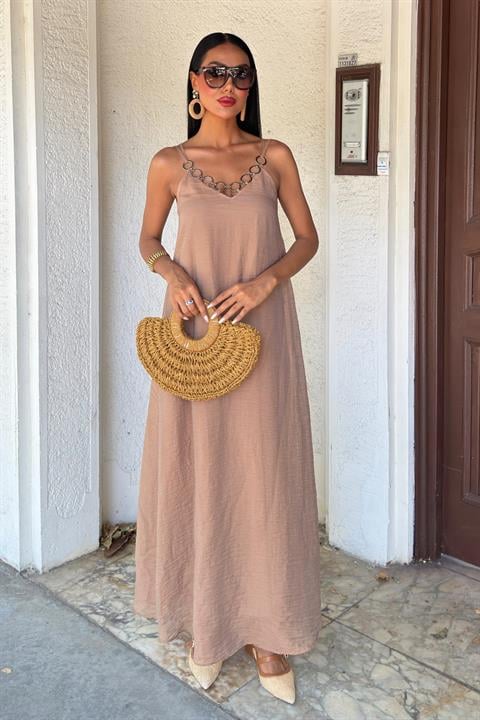 Lina Modal Askılı Elbise 2906