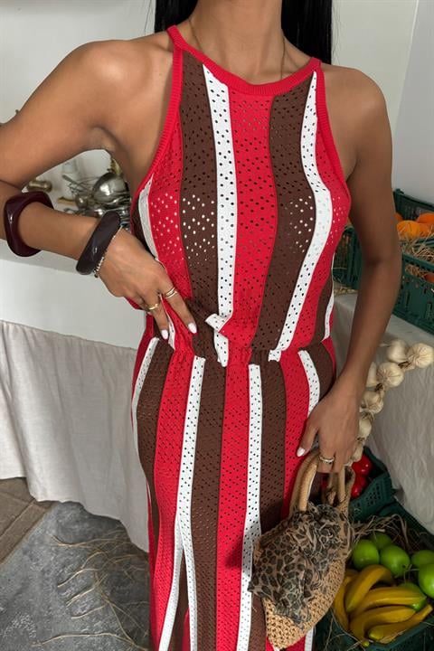Lucia Striped Openwork Dress 2763