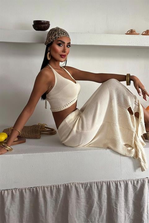 Luna Halter Neck Crop Set 9868