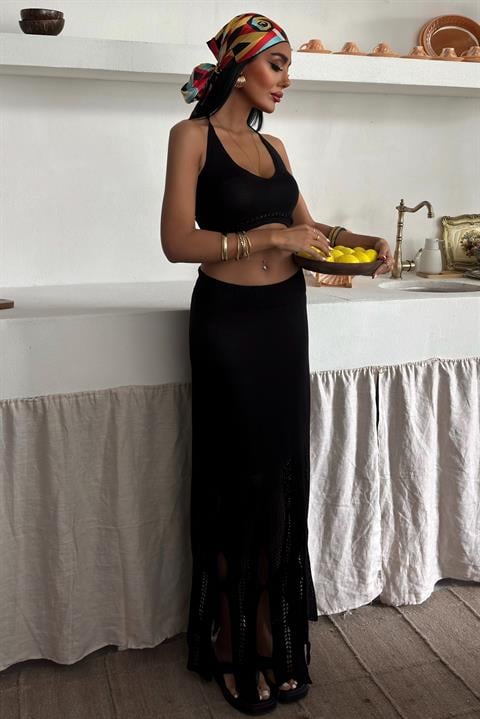 Luna Halter Neck Crop Set 9868