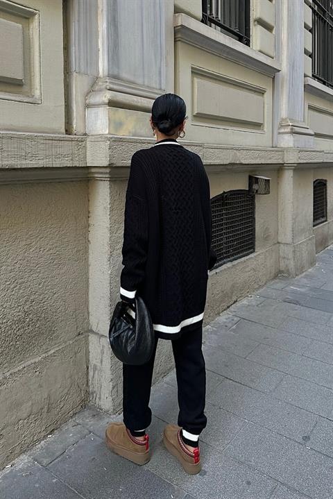 Lunadel Knitwear Cardigan Trousers Set 9974