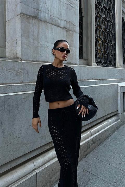 Macey Crochet Crop Set 9882