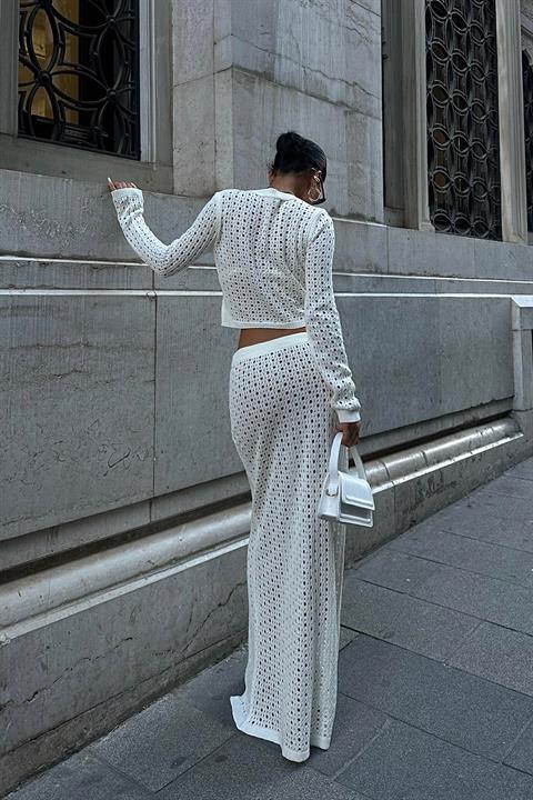 Macey Crochet Crop Set 9882