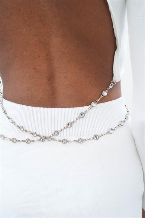 Maje Back Chain Detail Skirt Blouse Set 9884