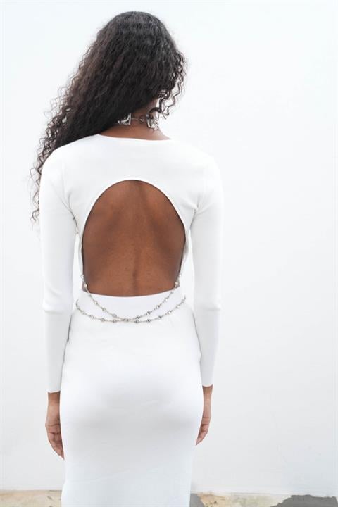 Maje Back Chain Detail Skirt Blouse Set 9884