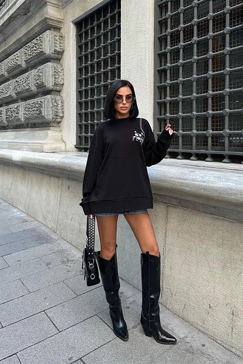 Marison Floral Embroidered Sweatshirt 8050 -08