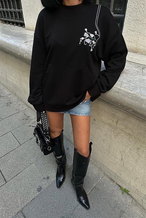 Marison Floral Embroidered Sweatshirt 8050 -08