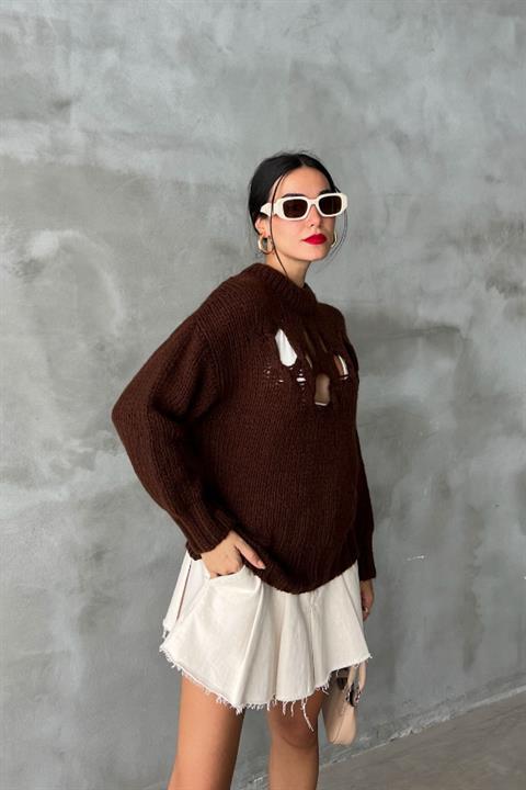 Midred Cut Out Knitwear Sweater 1200-09