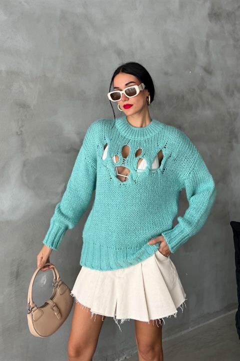 Midred Cut Out Knitwear Sweater 1200-09