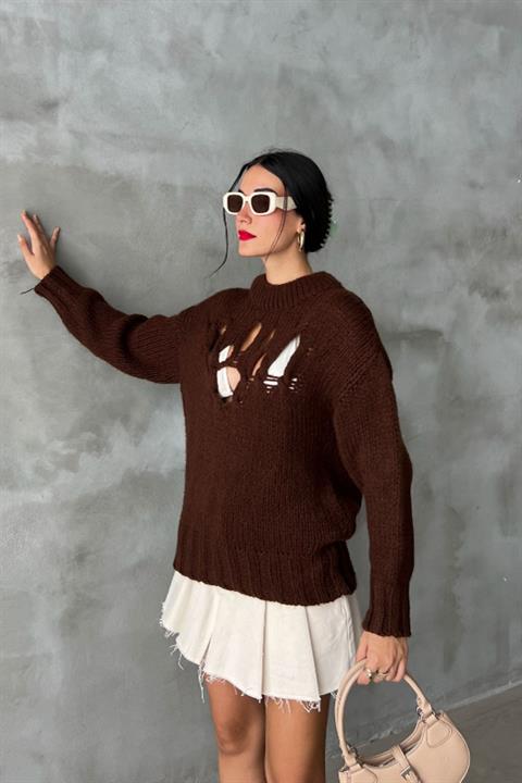 Midred Cut Out Knitwear Sweater 1200-09