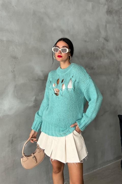 Midred Cut Out Knitwear Sweater 1200-09